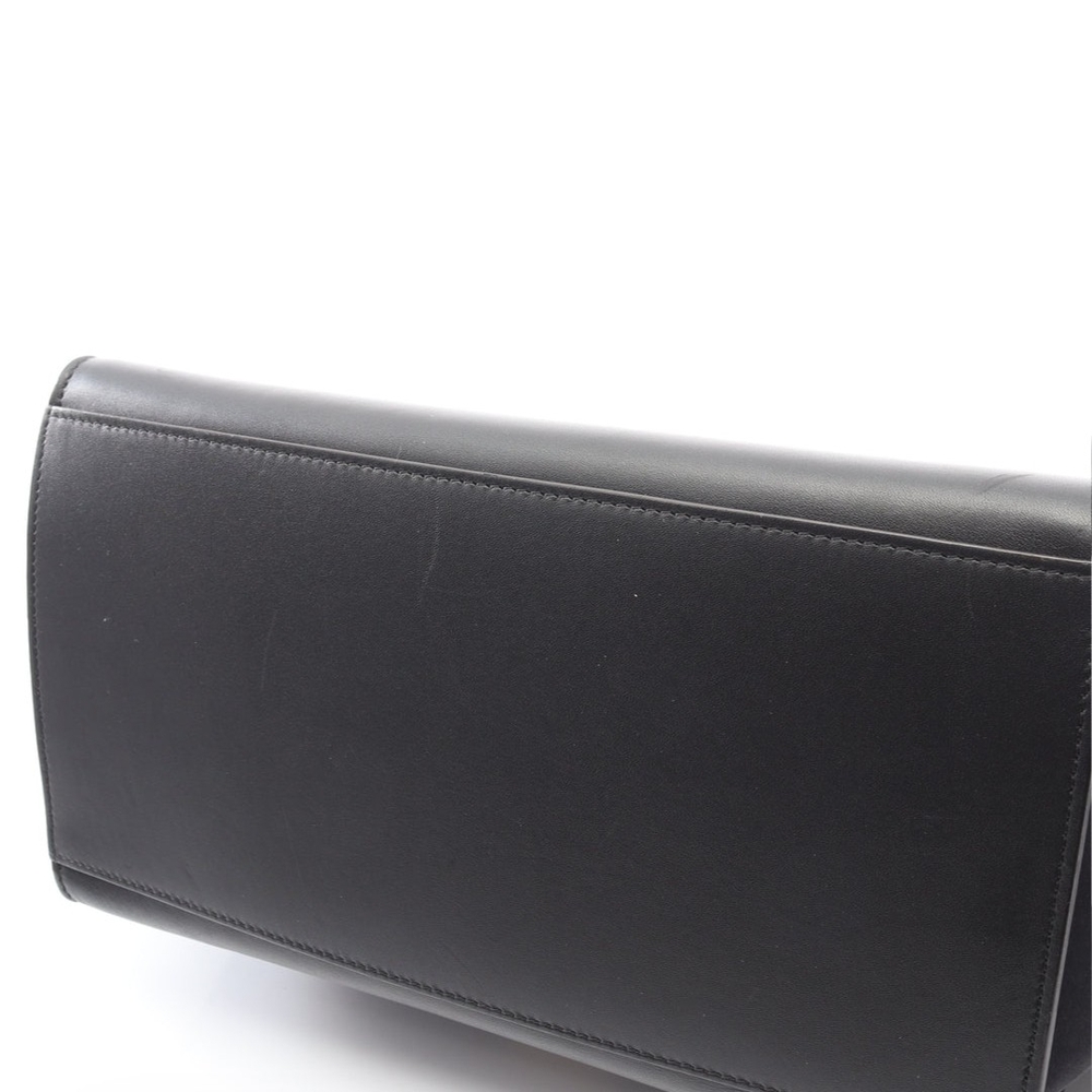 Celine Trapeze Bag | Black Croc-Embossed & Dark Navy Suede - Picture 7 of 11